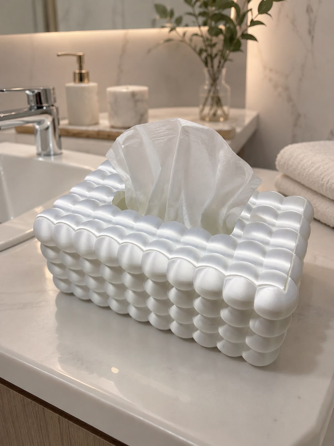 Bubble Tissue Box Cover