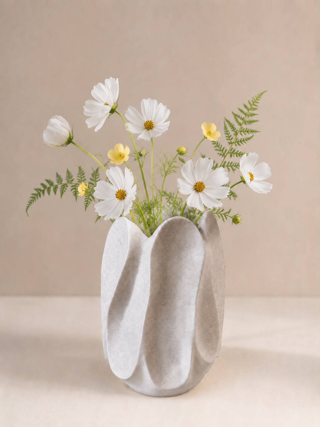 Modern Sculptural Petal Vase